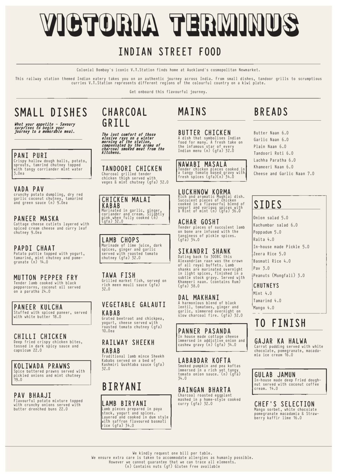 Food Menu - VT STATION